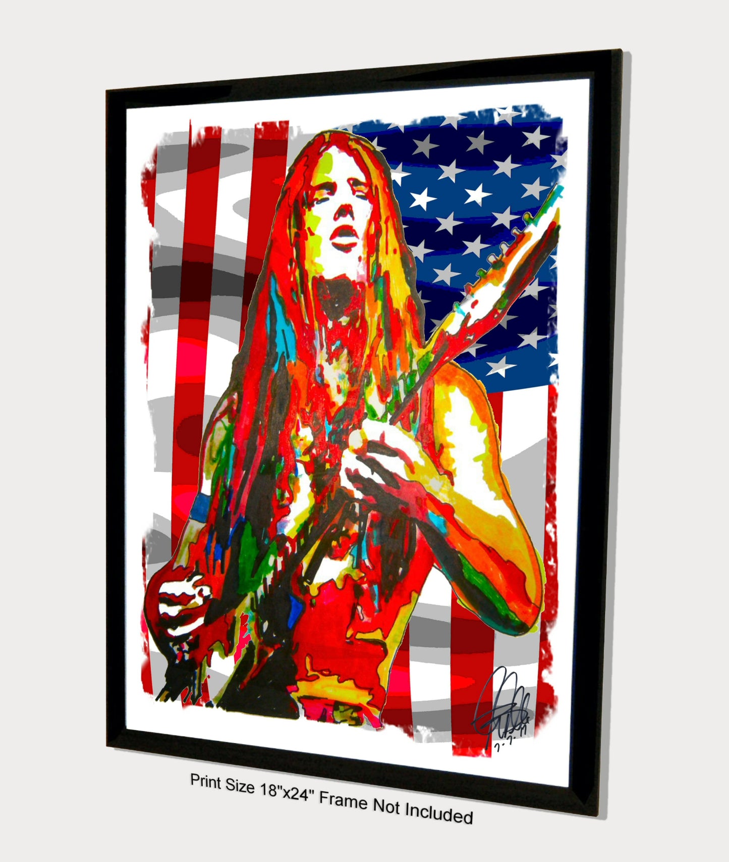 Mark Farner Grand Funk Railroad Guitar Hard Rock Music Poster Print Art 18x24