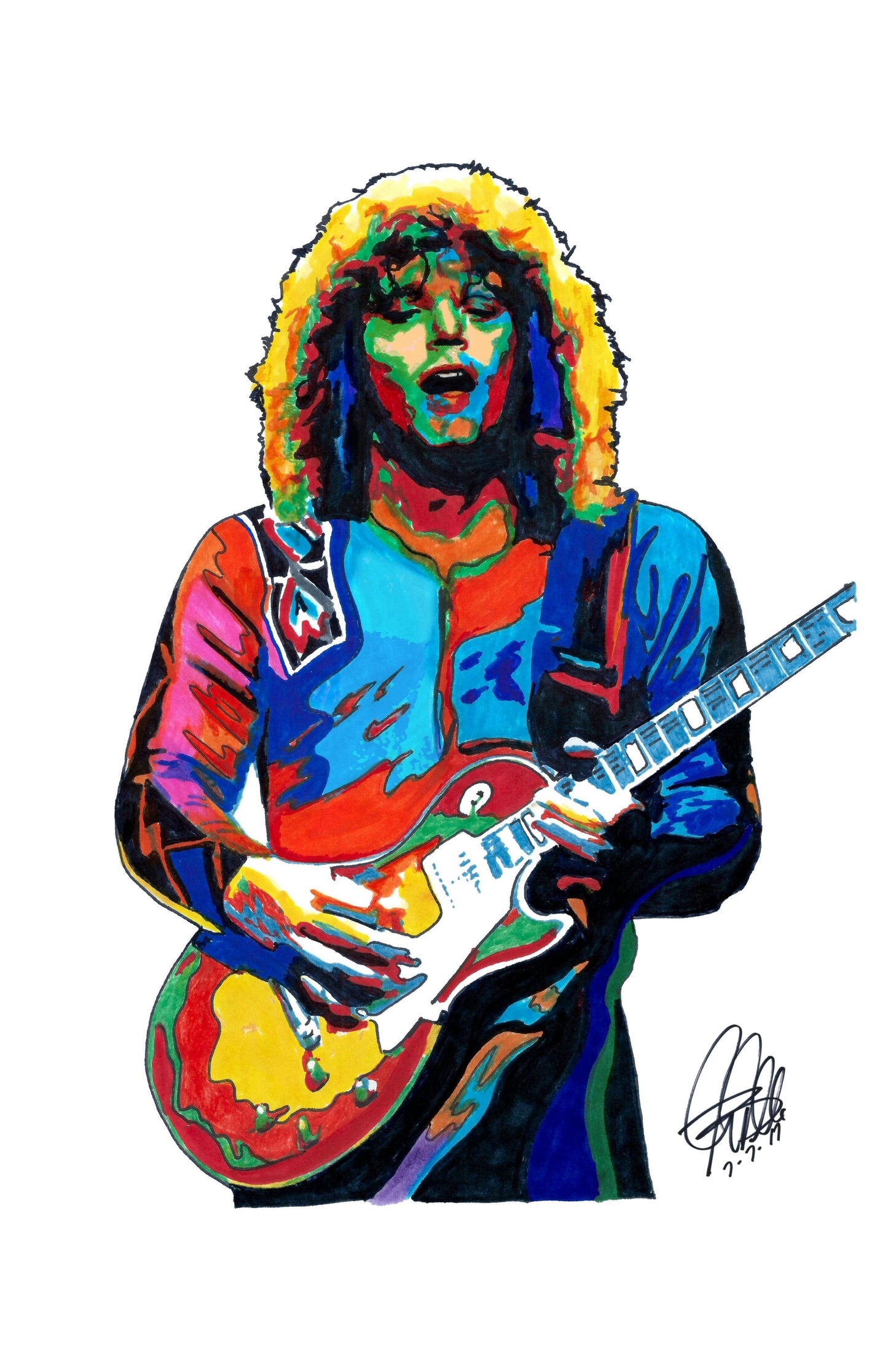 Gary Richrath REO Speedwagon Guitar Rock Music Print Poster Wall Art 11x17