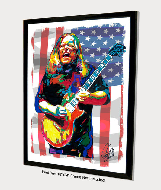 Warren Haynes Allman Brothers Guitar Rock Music Poster Print Wall Art 18x24