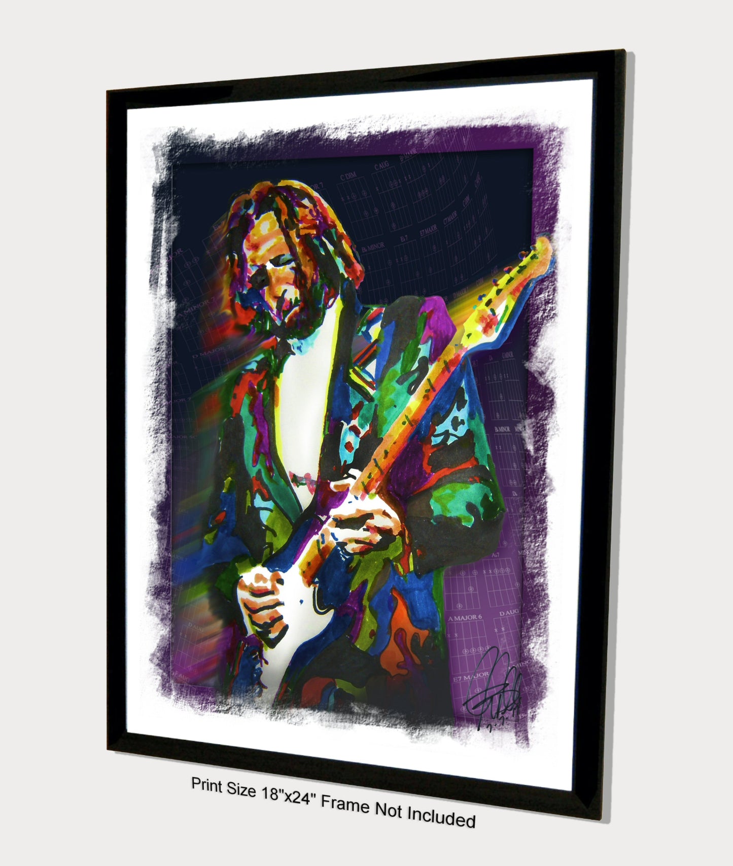 Eric Clapton Singer Guitar Blues Rock Music Poster Print Wall Art 18x24