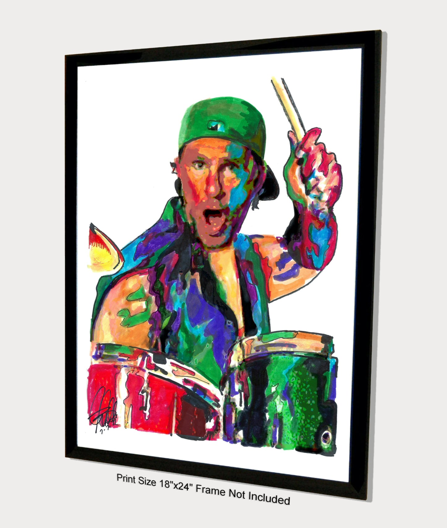 Chad Smith Red Hot Chili Peppers Drums Rock Music Poster Print Wall Art 18x24