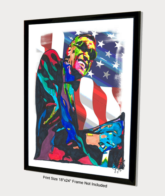 Ray Charles Singer Piano Blues Soul Music Poster Print Wall Art 18x24