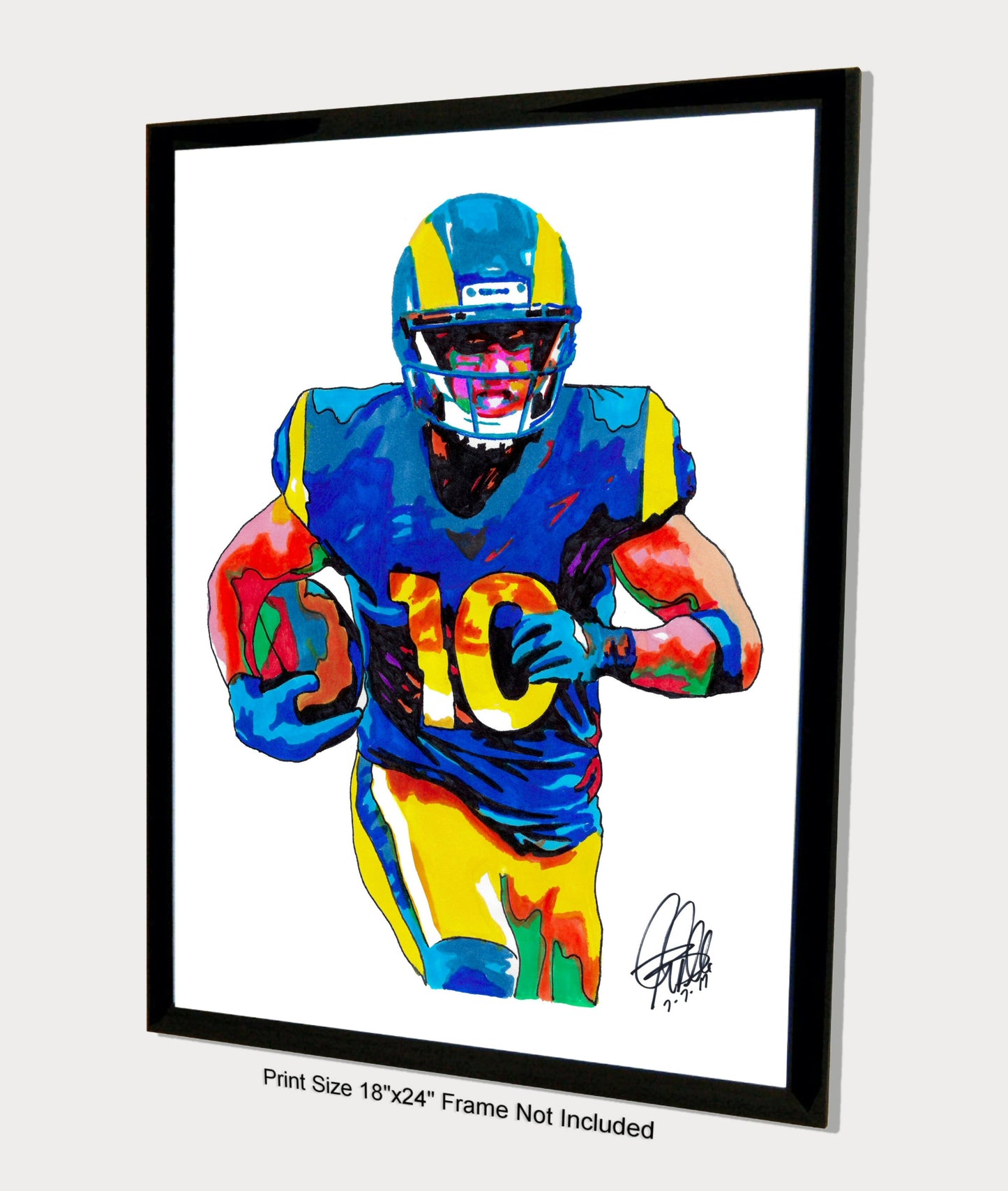 Cooper Kupp Los Angeles Rams Football Sports Poster Print Wall Art 18x24