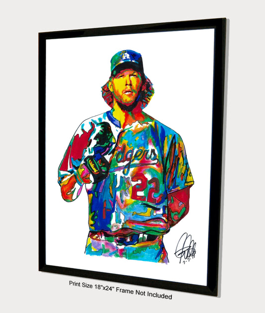 Clayton Kershaw Los Angeles Dodgers Baseball Sports Poster Print Wall Art 18x24