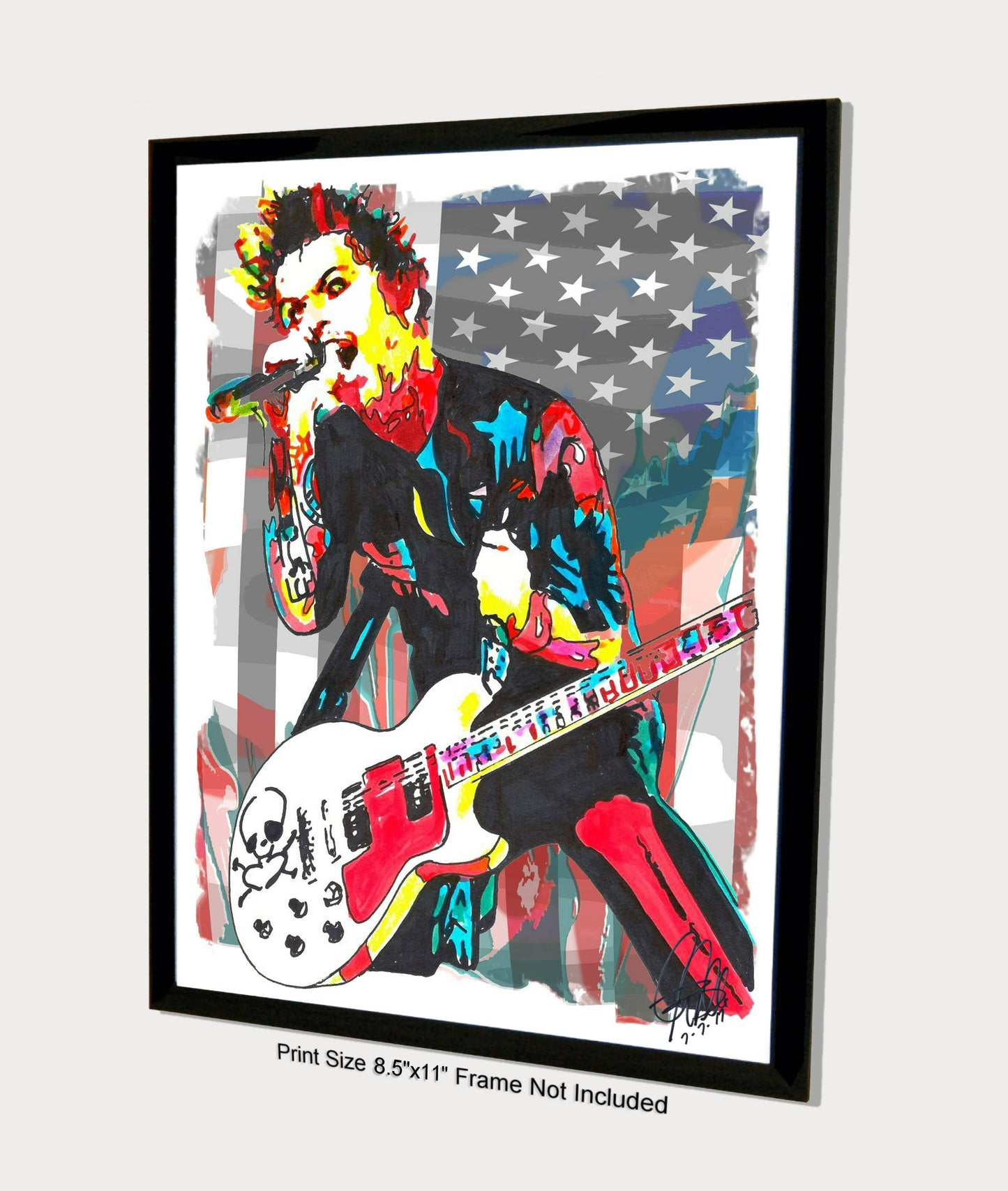 Billie Joe Armstrong Green Day Punk Rock Music Poster Print Wall Art 8.5x11