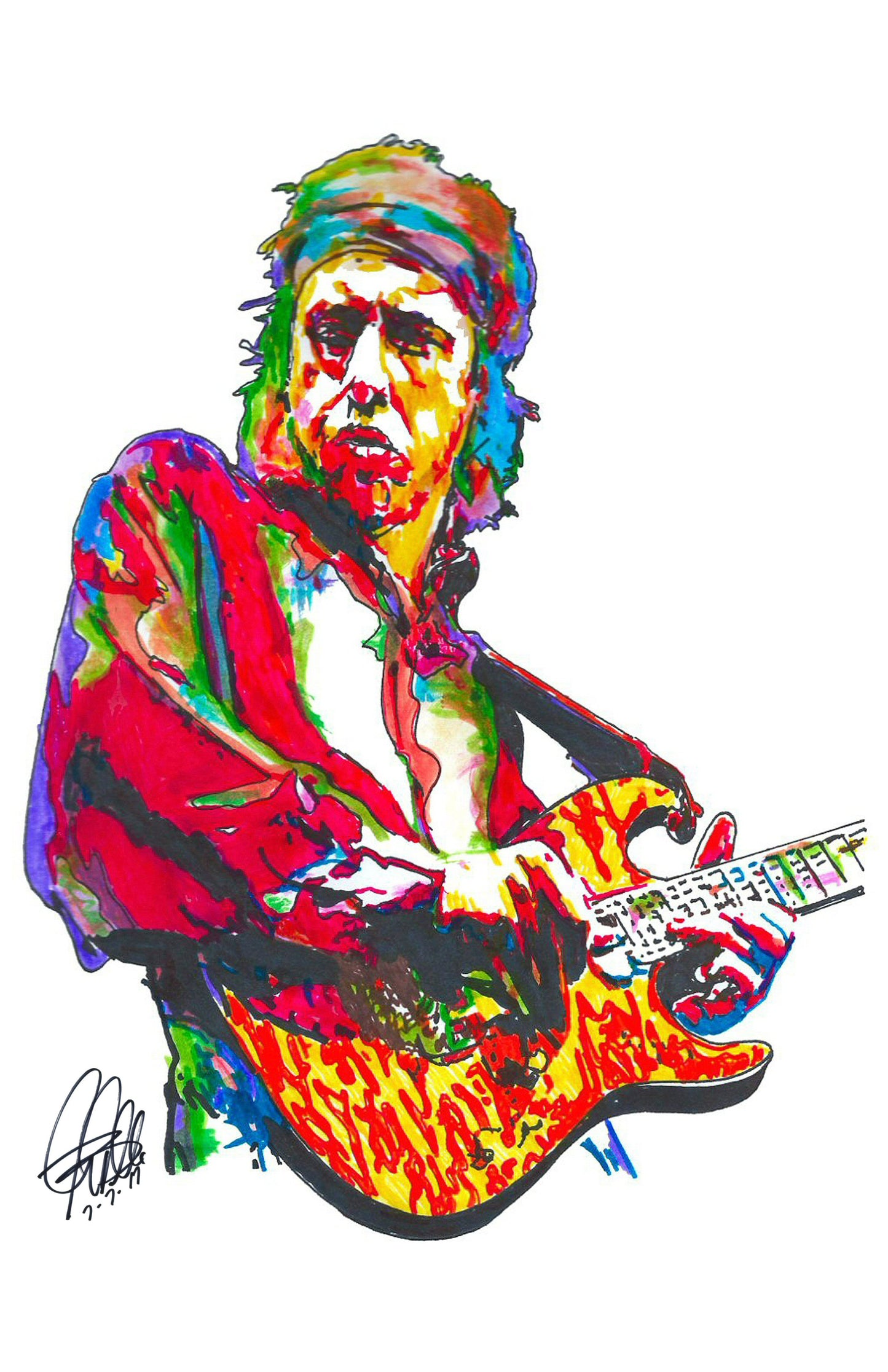 Mark Knopfler Dire Straits Singer Guitar Rock Music Poster Print Wall Art 11x17