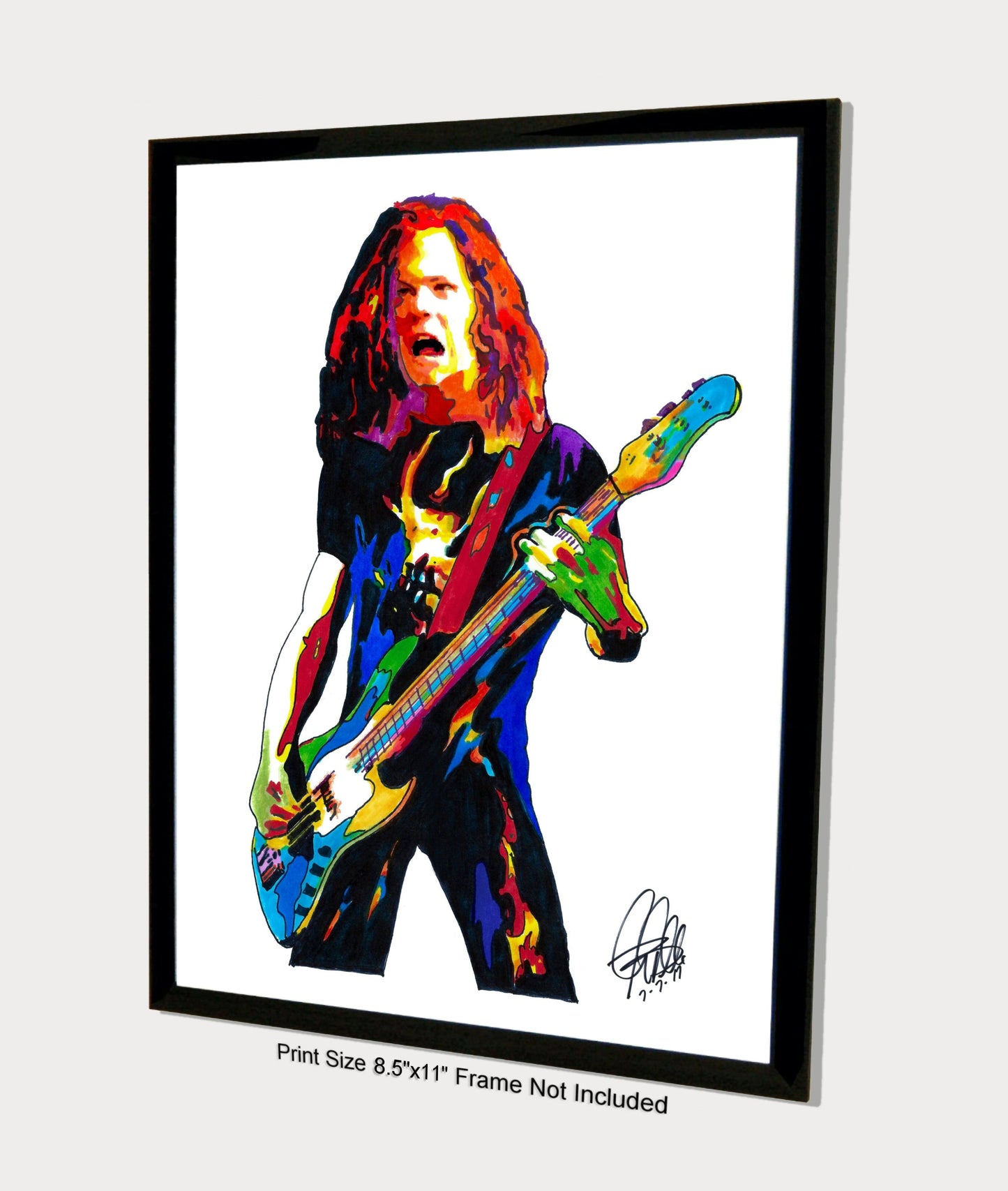 Jason Newsted Metallica Bass Guitar Rock Music Poster Print Wall Art 8.5x11