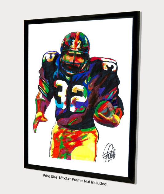 Franco Harris Pittsburgh Steelers Football Sports Poster Print Wall Art 18x24