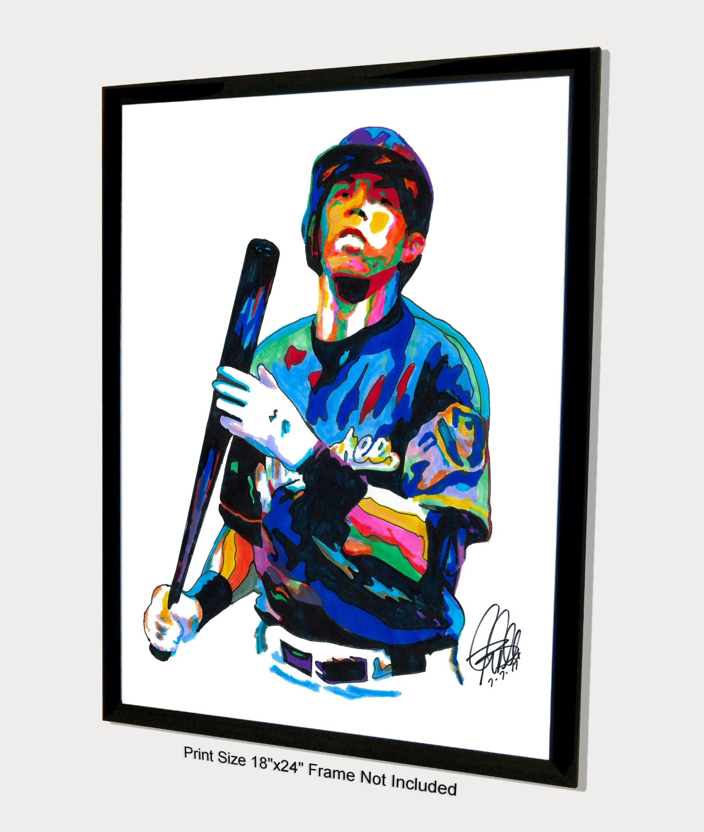 Christian Yelich Milwaukee Brewers Baseball Sports Poster Print Wall Art 18x24