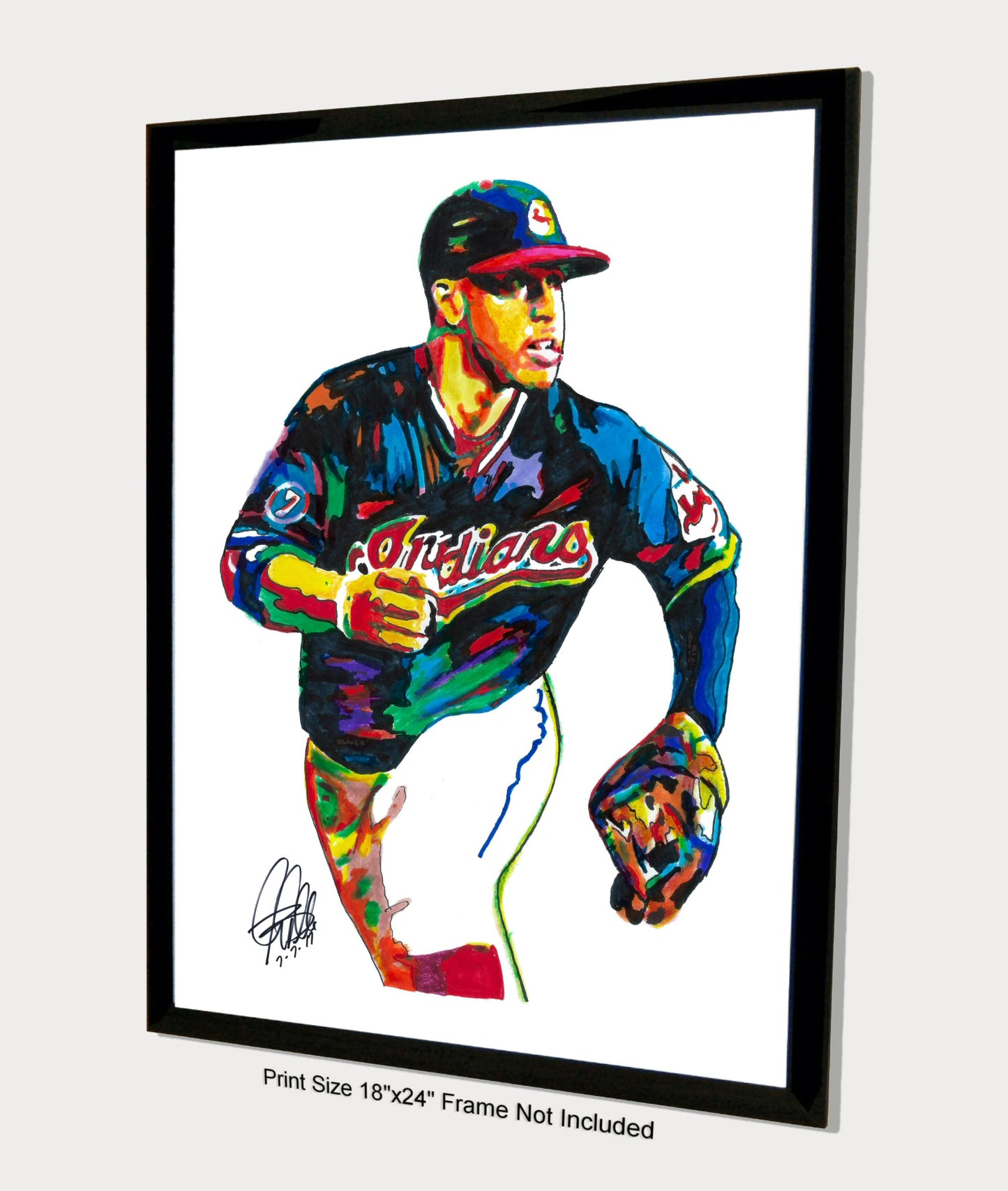 Francisco Lindor Cleveland Indians Baseball Sports Poster Print Wall Art 18x24