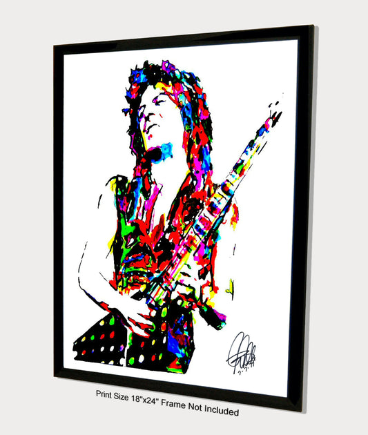 Randy Rhoads Ozzy Guitar Heavy Metal Rock Music Poster Print Wall Art 18x24