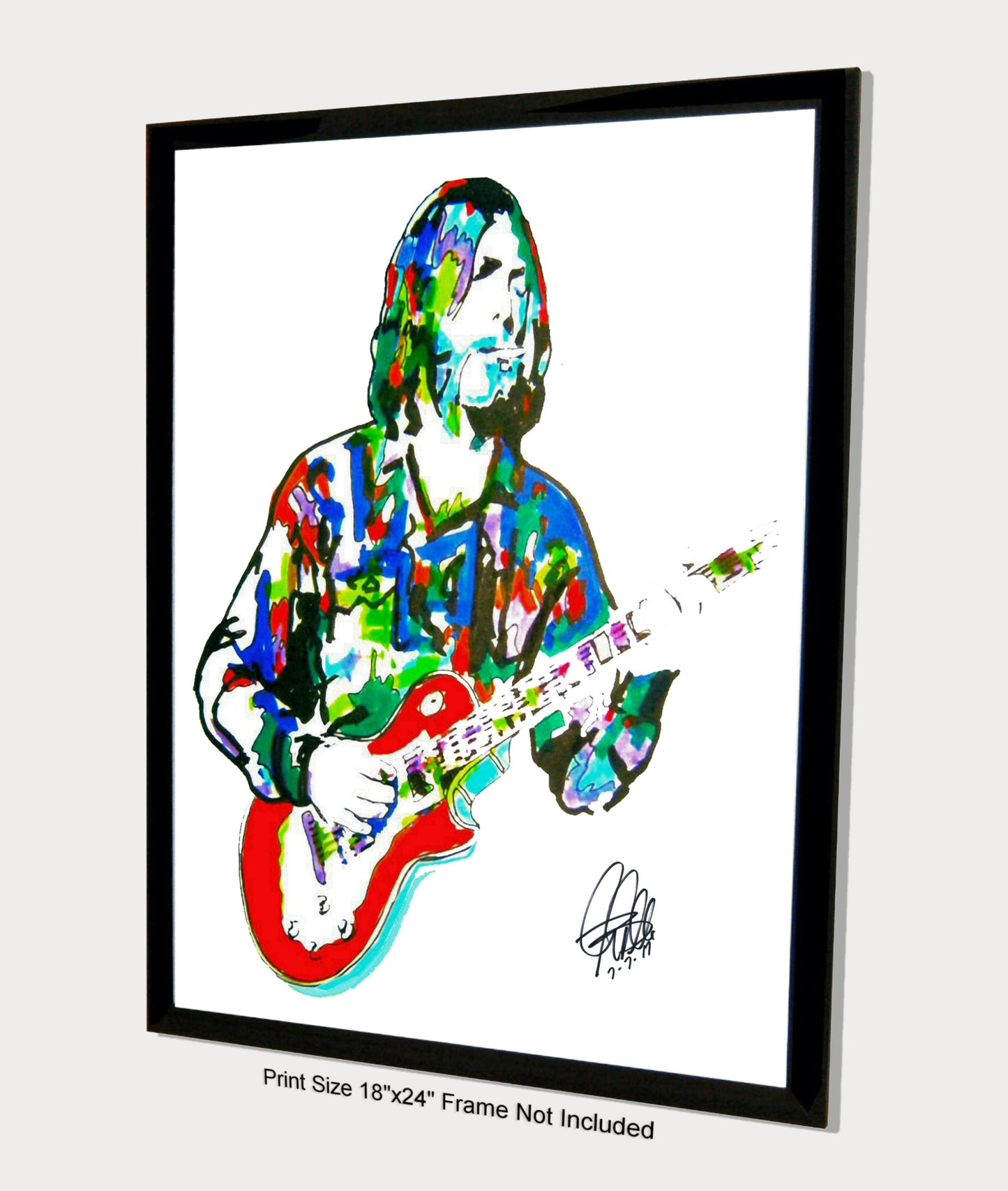 Duane Allman Slide Guitar Southern Rock Music Poster Print Wall Art 18x24