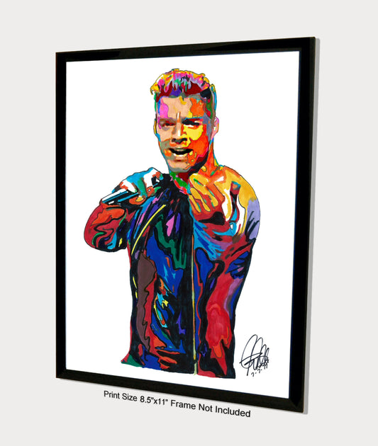 Ricky Martin Singer Latin Music Poster Print Wall Art 8.5x11