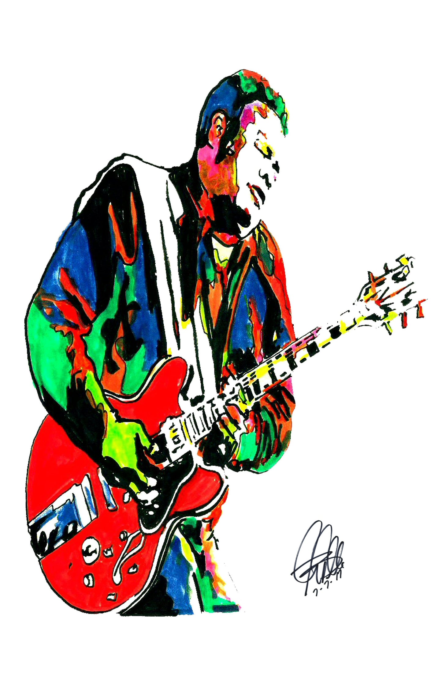 Freddie King Singer Guitar Blues Music Poster Print Wall Art 11x17