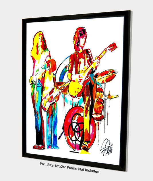 Led Zeppelin Guitar Hard Rock Music Poster Print Wall Art 18x24