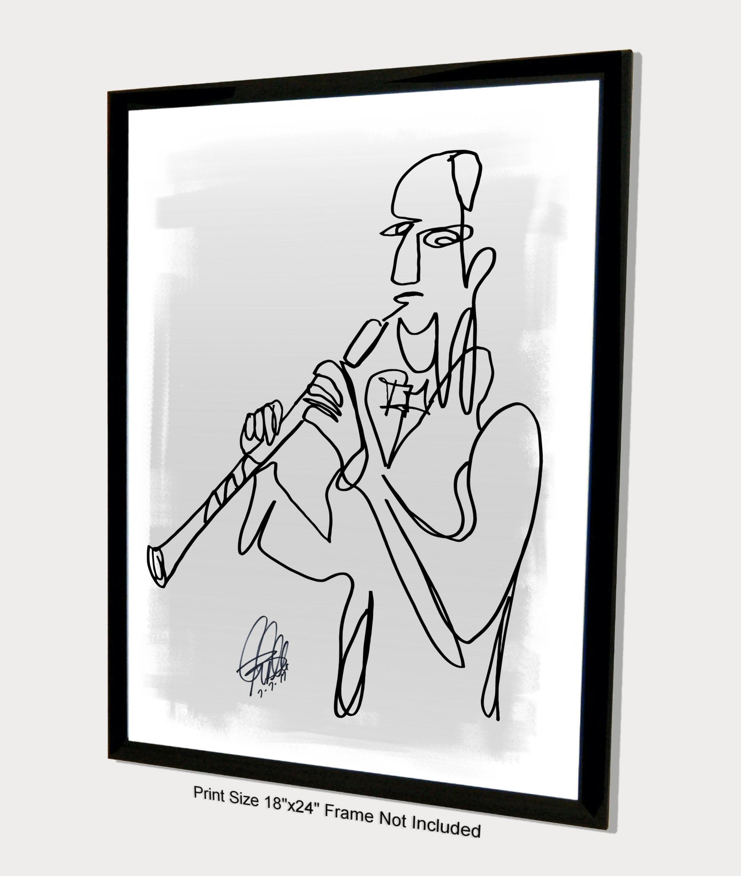 Clarinet Player Concert Music Poster Print Wall Art 18x24