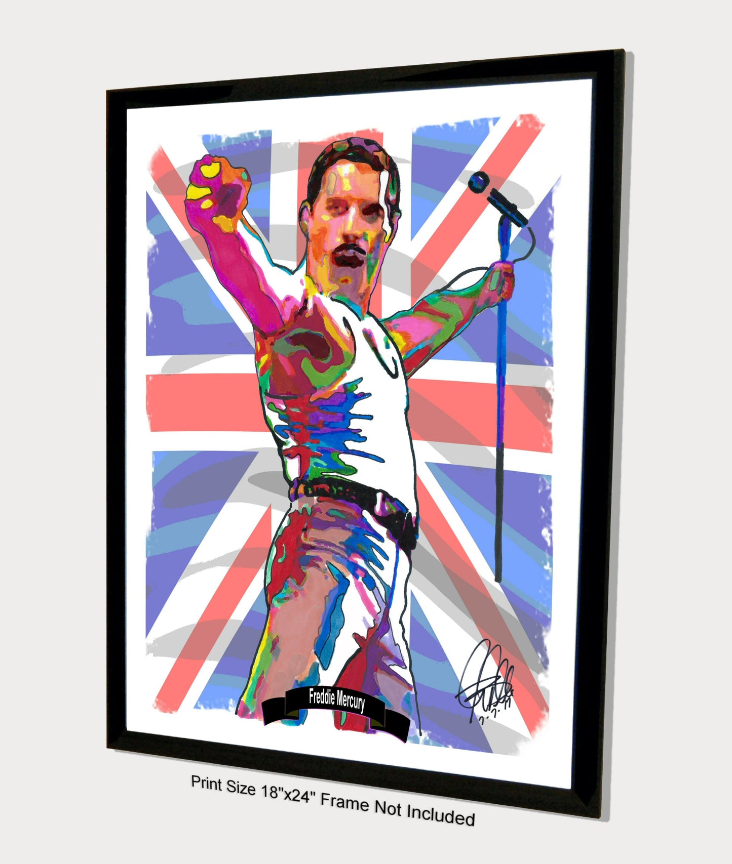 Freddie Mercury Queen Hard Rock Music Poster Print Wall Art 18x24