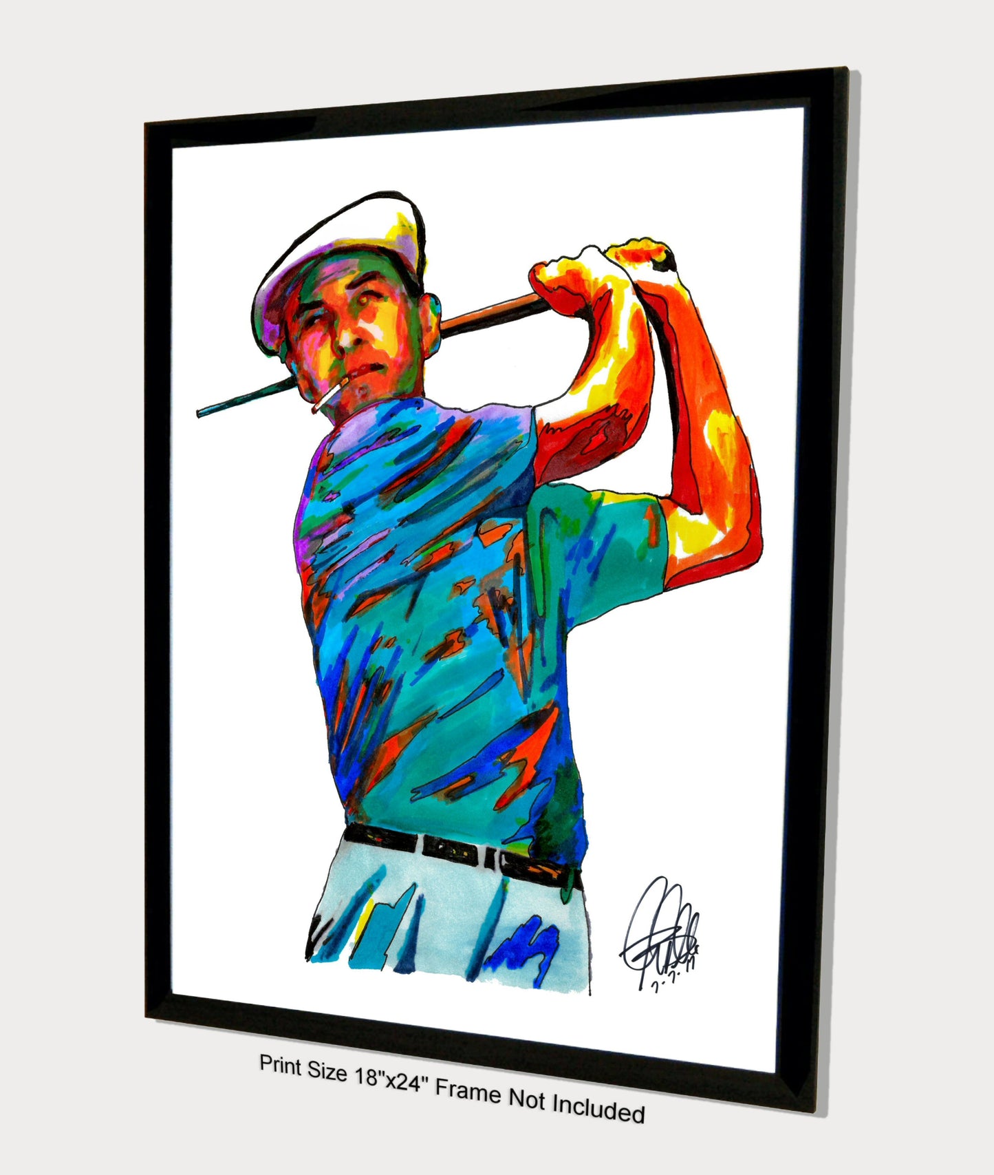 Ben Hogan Golf Sports Poster Print Wall Art 18x24