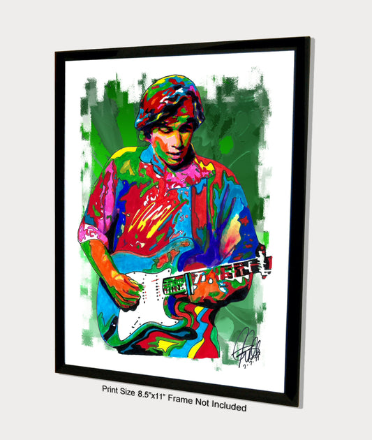 Ry Cooder Slide Guitar Blues Roots Rock Music Poster Print Wall Art 8.5x11