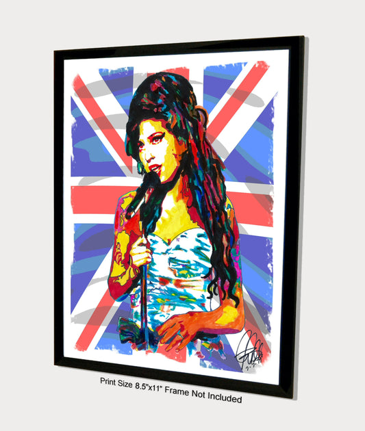 Amy Winehouse Singer Jazz Soul Music Print Poster Wall Art 8.5x11