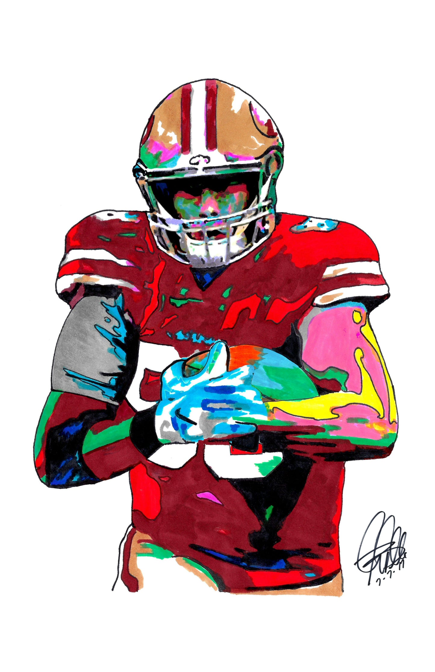 George Kittle San Francisco 49ers Football Sports Print Poster Wall Art 11x17