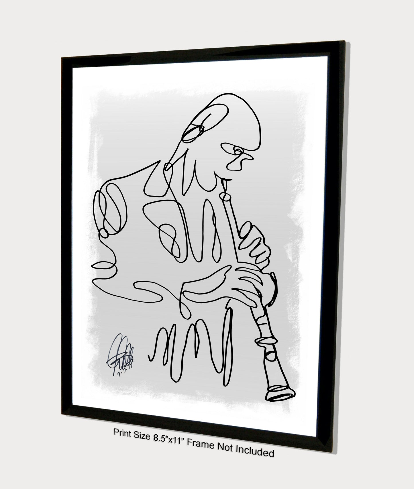 Clarinet Player Classical Music Poster Print Wall Art 8.5x11