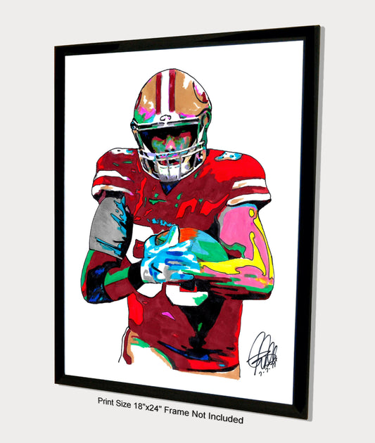 George Kittle San Francisco 49ers Football Sports Print Poster Wall Art 18x24