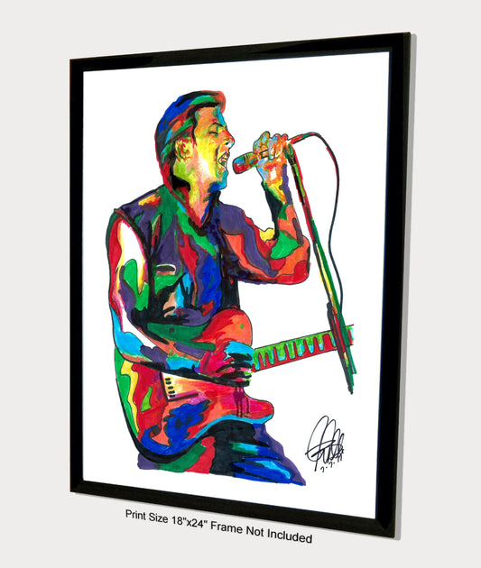 Joe Strummer The Clash Singer Punk Rock Music Poster Print Wall Art 18x24