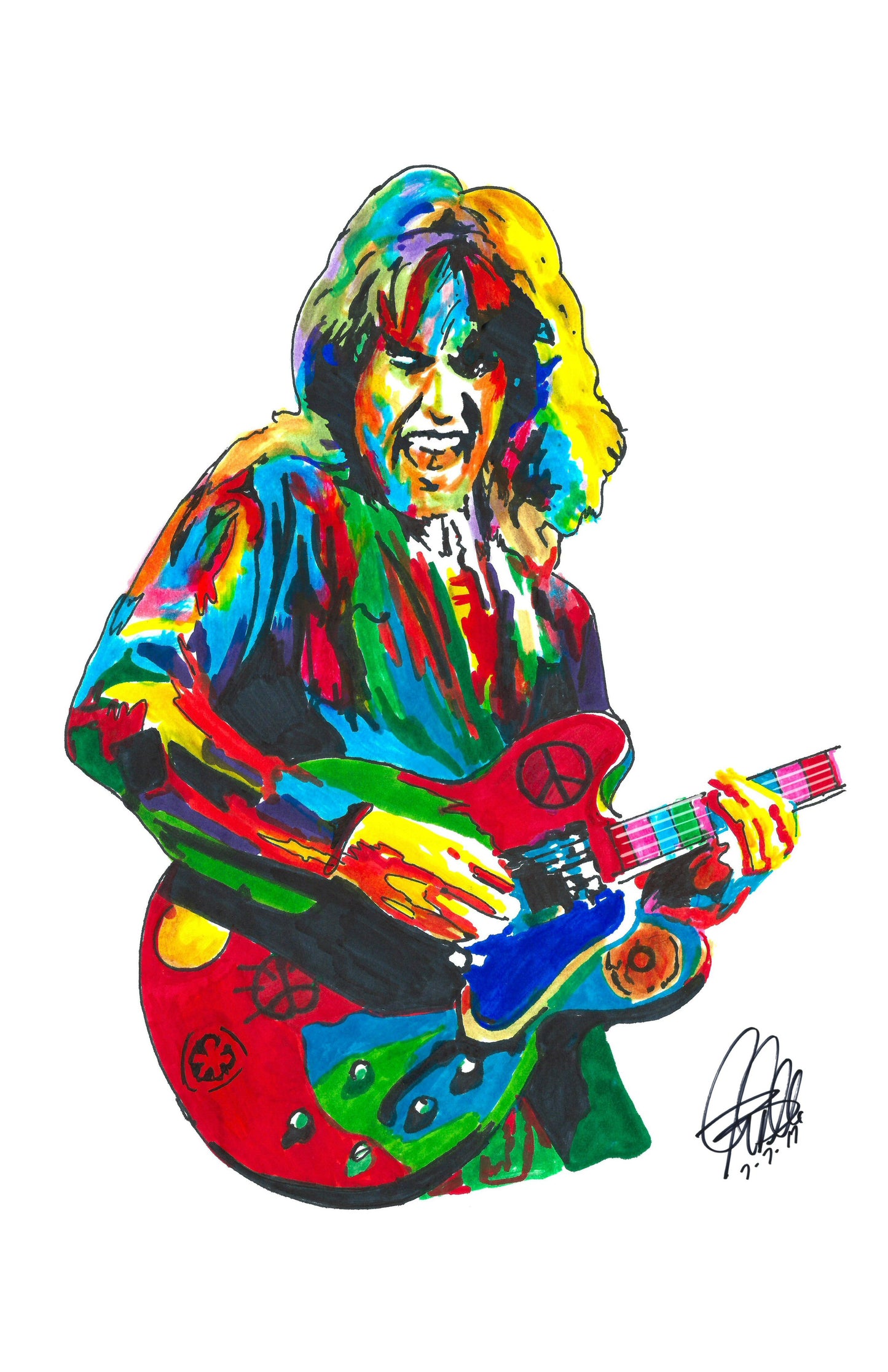 Alvin Lee Ten Years After Guitar Rock Music Poster Print Wall Art 11x17