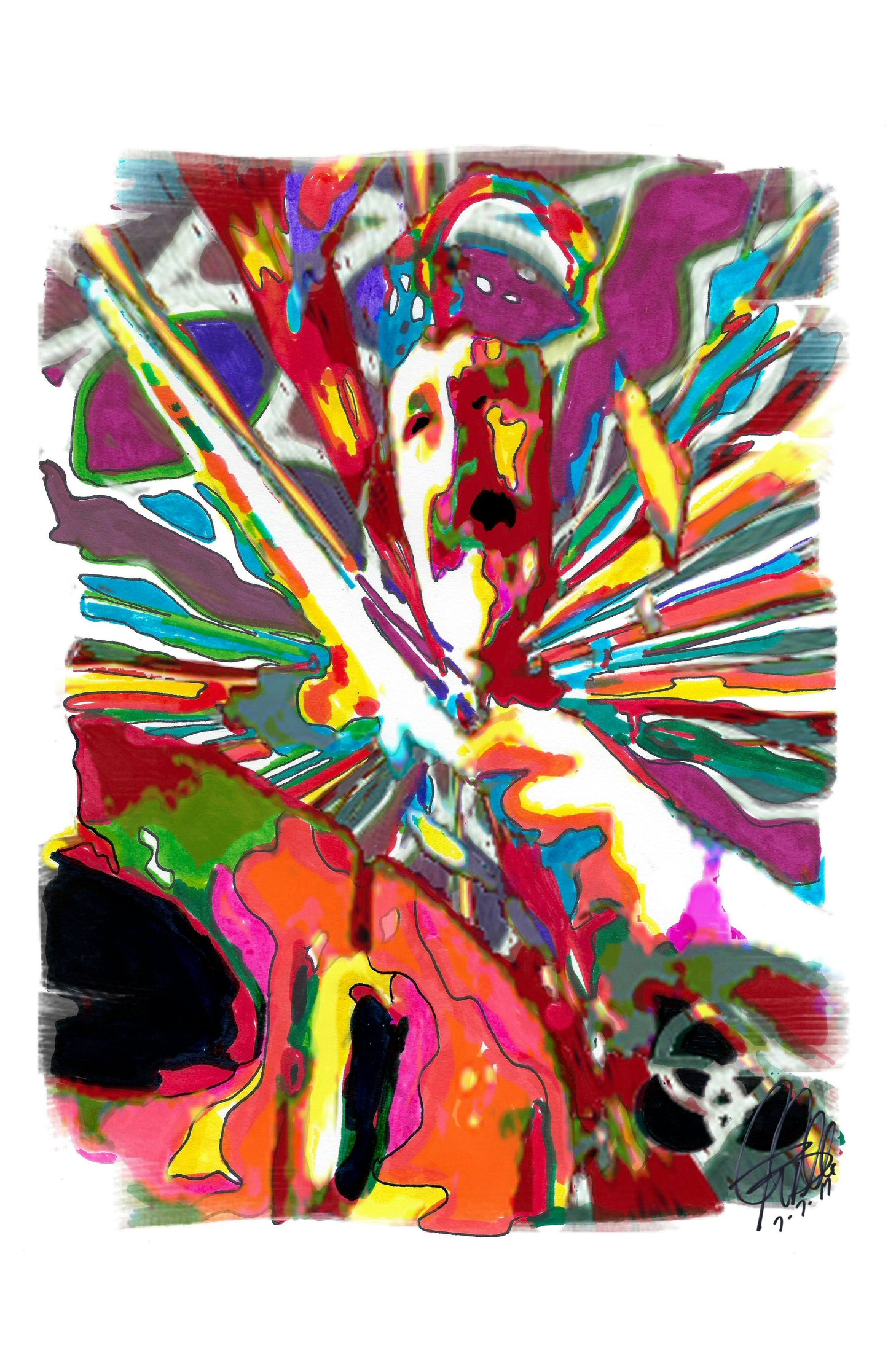 John Bonham Led Zeppelin Drums Rock Music Print Poster Wall Art 11x17