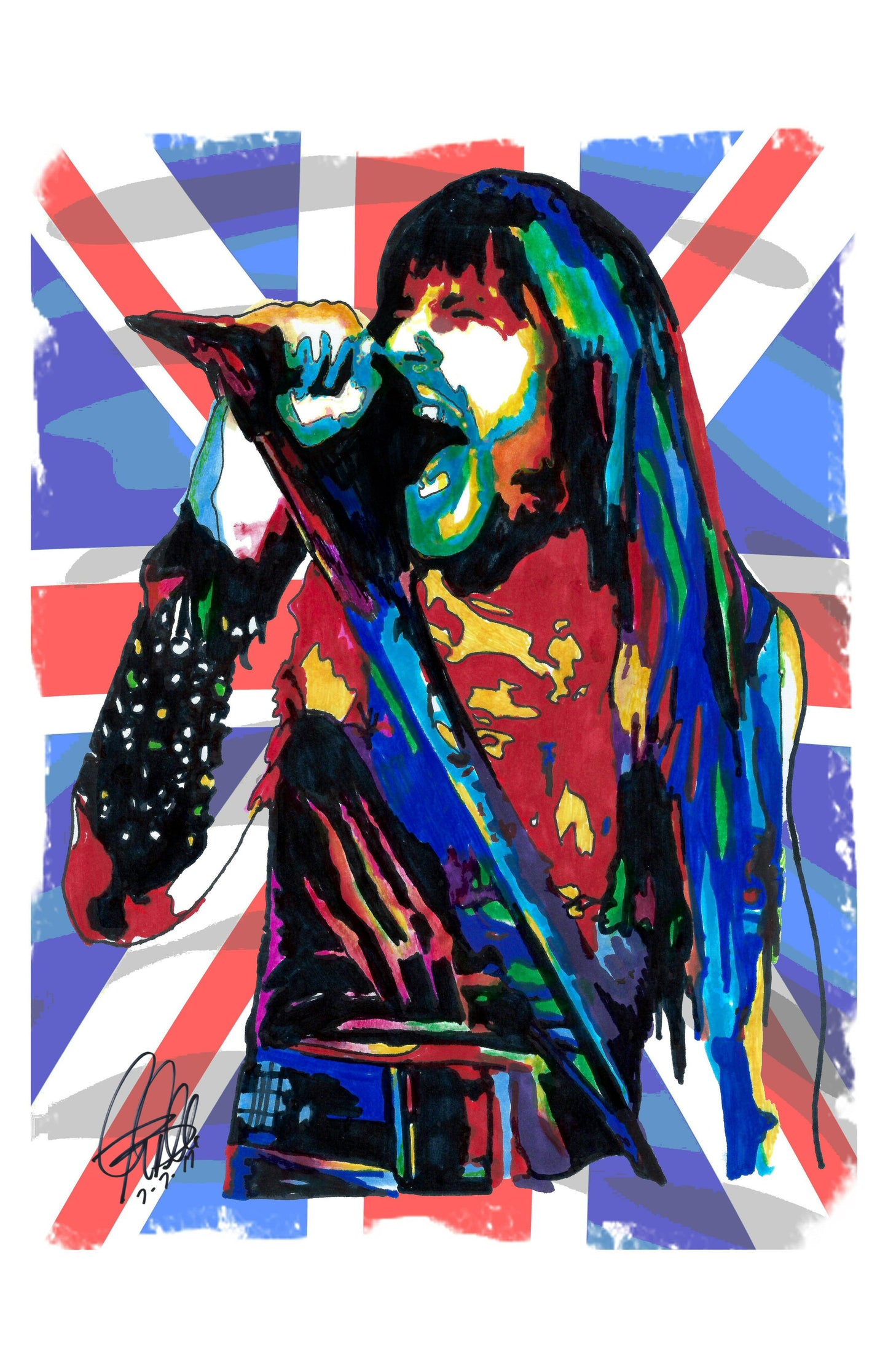 Bruce Dickinson Iron Maiden Singer Rock Music Poster Print Wall Art 11x17