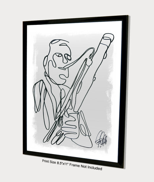 Bassoon Player Classical Music Poster Print Wall Art 8.5x11