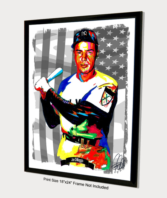 Joe DiMaggio New York Yankees Baseball Poster Print Wall Art 18x24