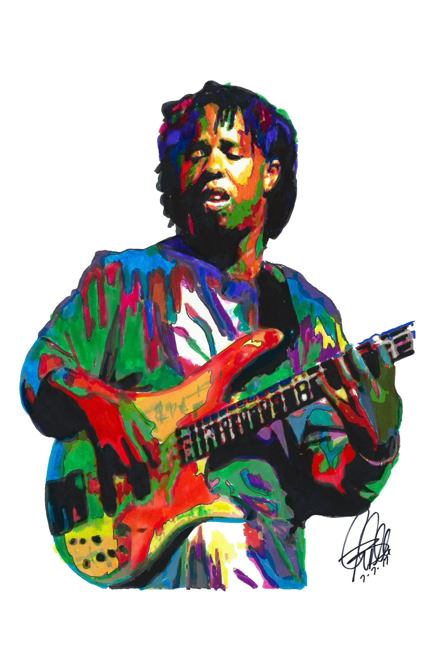 Victor Wooten American Bass Funk Rock Music Print Poster Wall Art 11x17