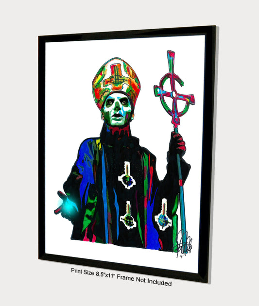 Papa Emeritus III Ghost Metal Rock Music Print Poster Wall Art 8.5x11