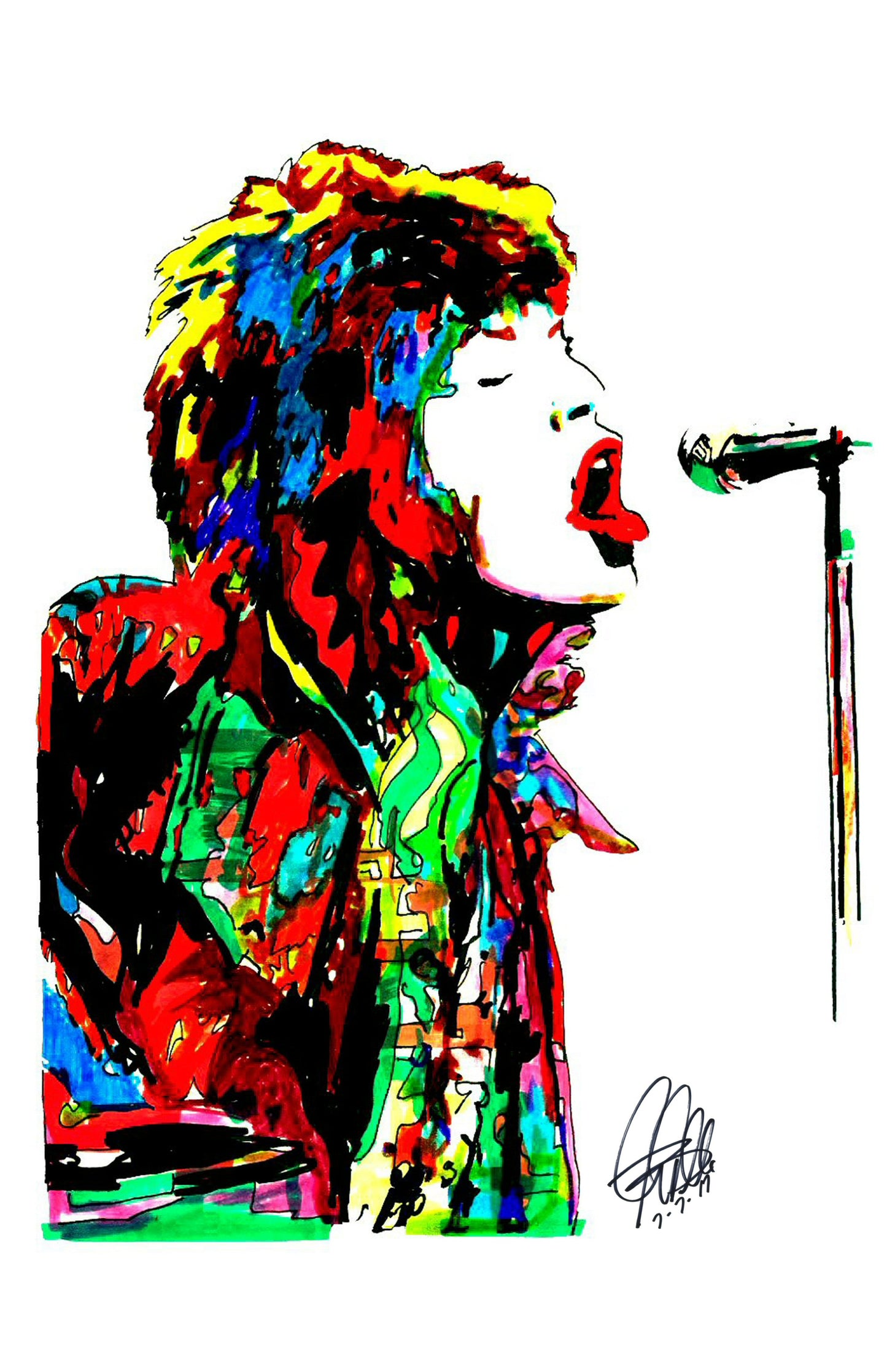 Mick Jagger Singer Blues Rock Music Poster Print Wall Art 11x17