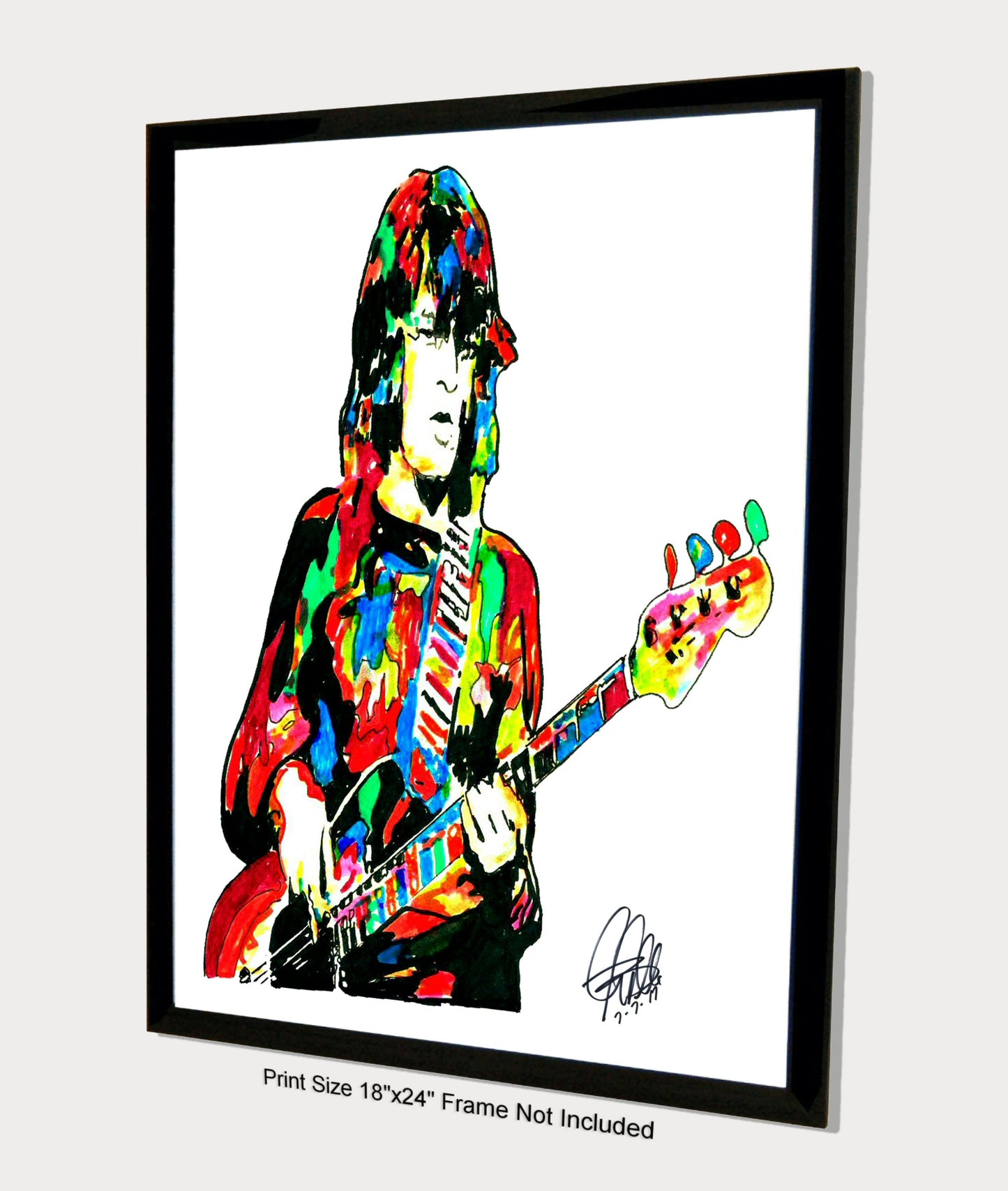 John Paul Jones Led Zeppelin Bass Rock Music Poster Print Wall Art 18x24