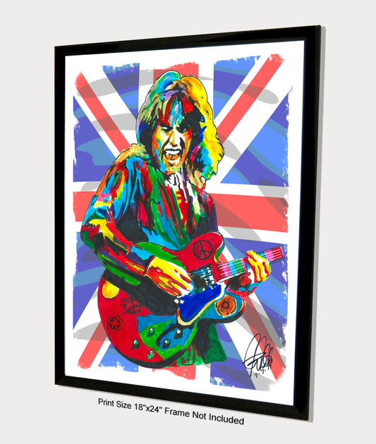 Alvin Lee Ten Years After Guitar Blues Rock Music Poster Print Wall Art 18x24