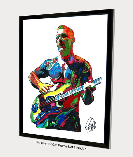 Tim Commerford Rage Against the Machine Rock Music Poster Print Wall Art 18x24