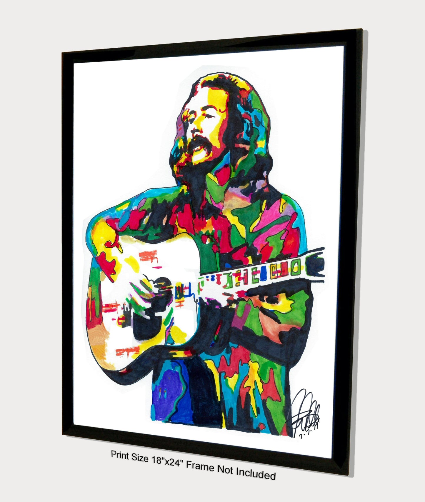 David Crosby The Byrds Crosby Stills Nash Music Print Poster Wall Art 18x24