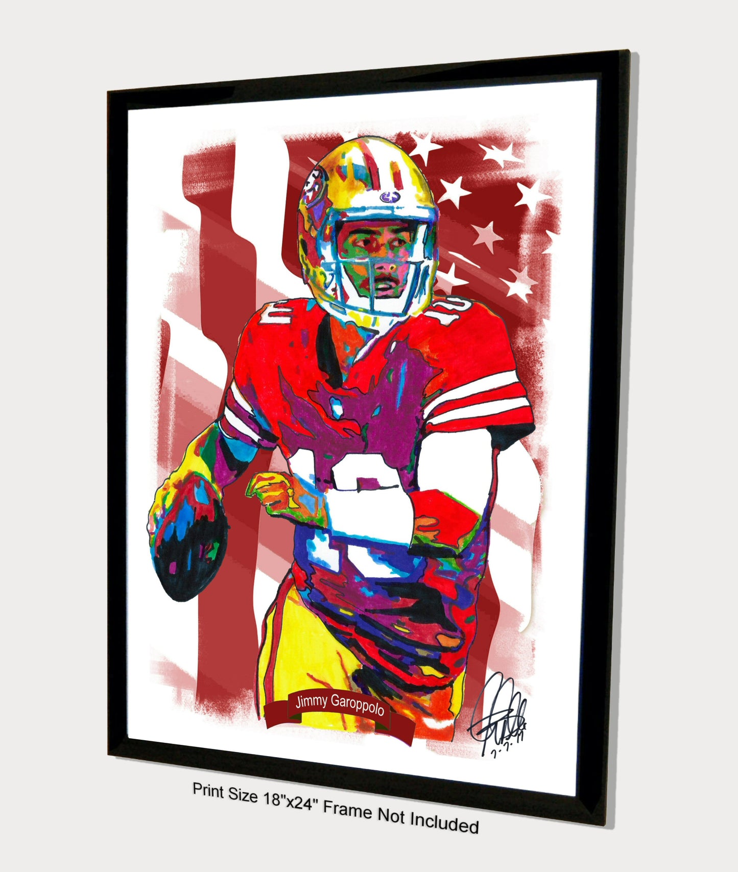 Jimmy Garoppolo San Francisco 49ers Football Poster Print Wall Art 18x24