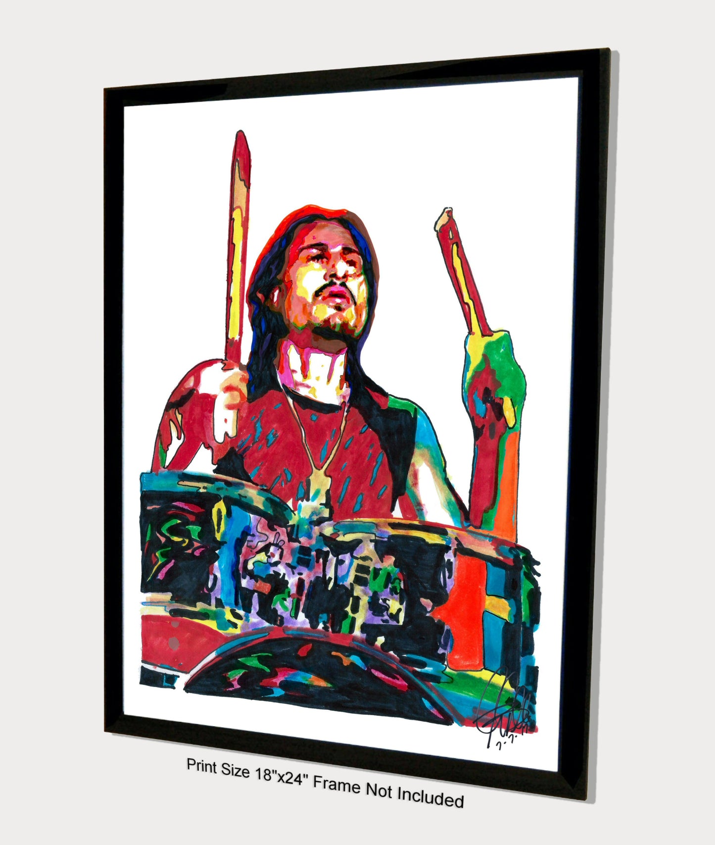 Brad Wilk Rage Against the Machine Drums Rock Music Poster Print Wall Art 18x24