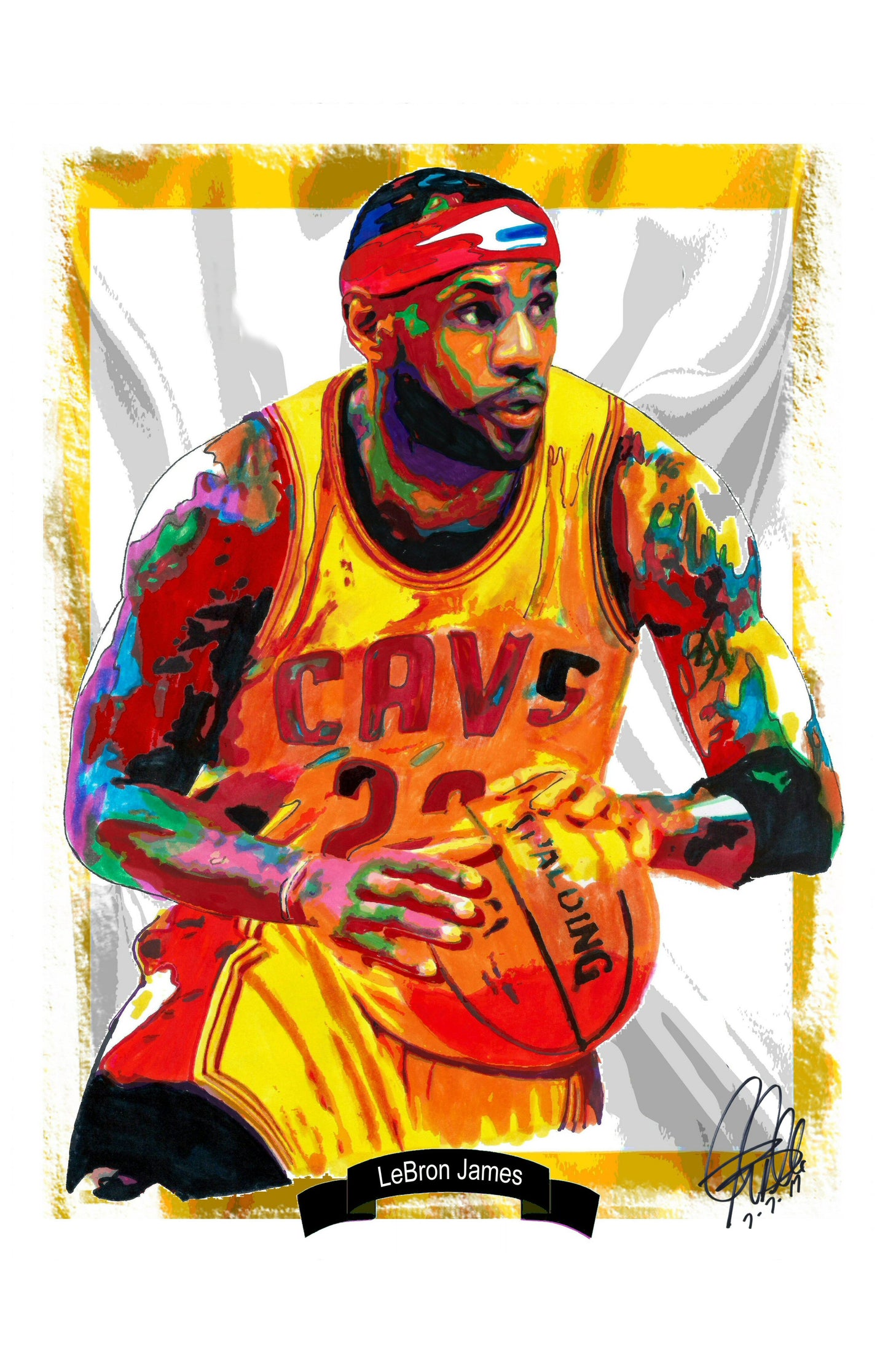 LeBron James Cleveland Cavaliers Basketball Poster Print Wall Art 11x17