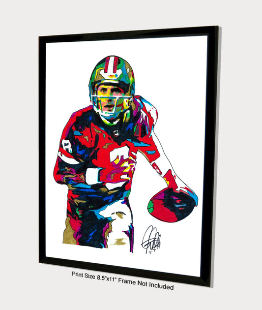 Steve Young San Francisco 49ers QB Football Sports Poster Print Wall Art 8.5x11