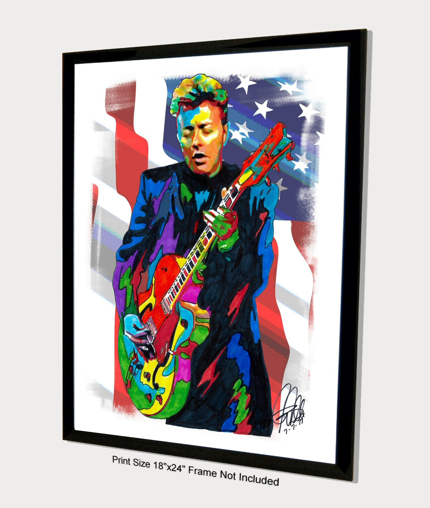 Brian Setzer Stray Cats Singer Guitar Rock Music Poster Print Wall Art 18x24