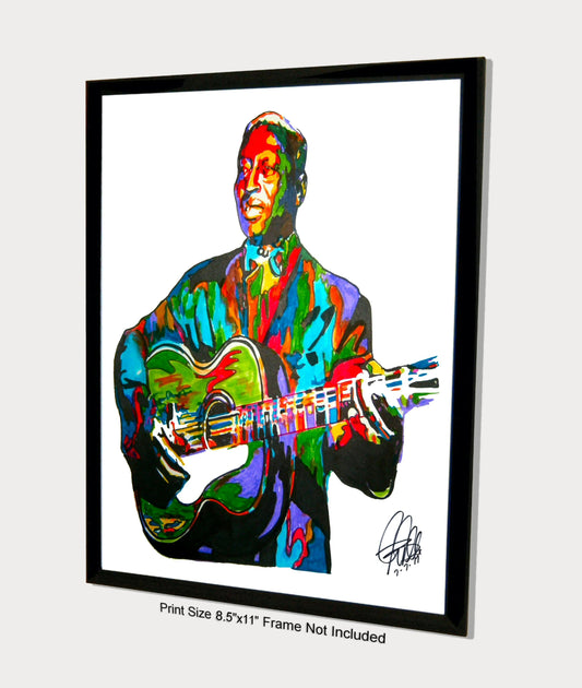 Lead Belly Guitar Singer Delta Blues Music Poster Print Wall Art 8.5x11