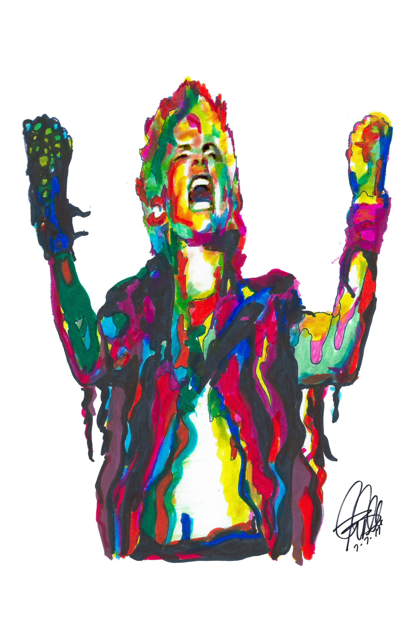 Billy Idol Singer Punk Rock Music Wall Art Poster Print 11x17