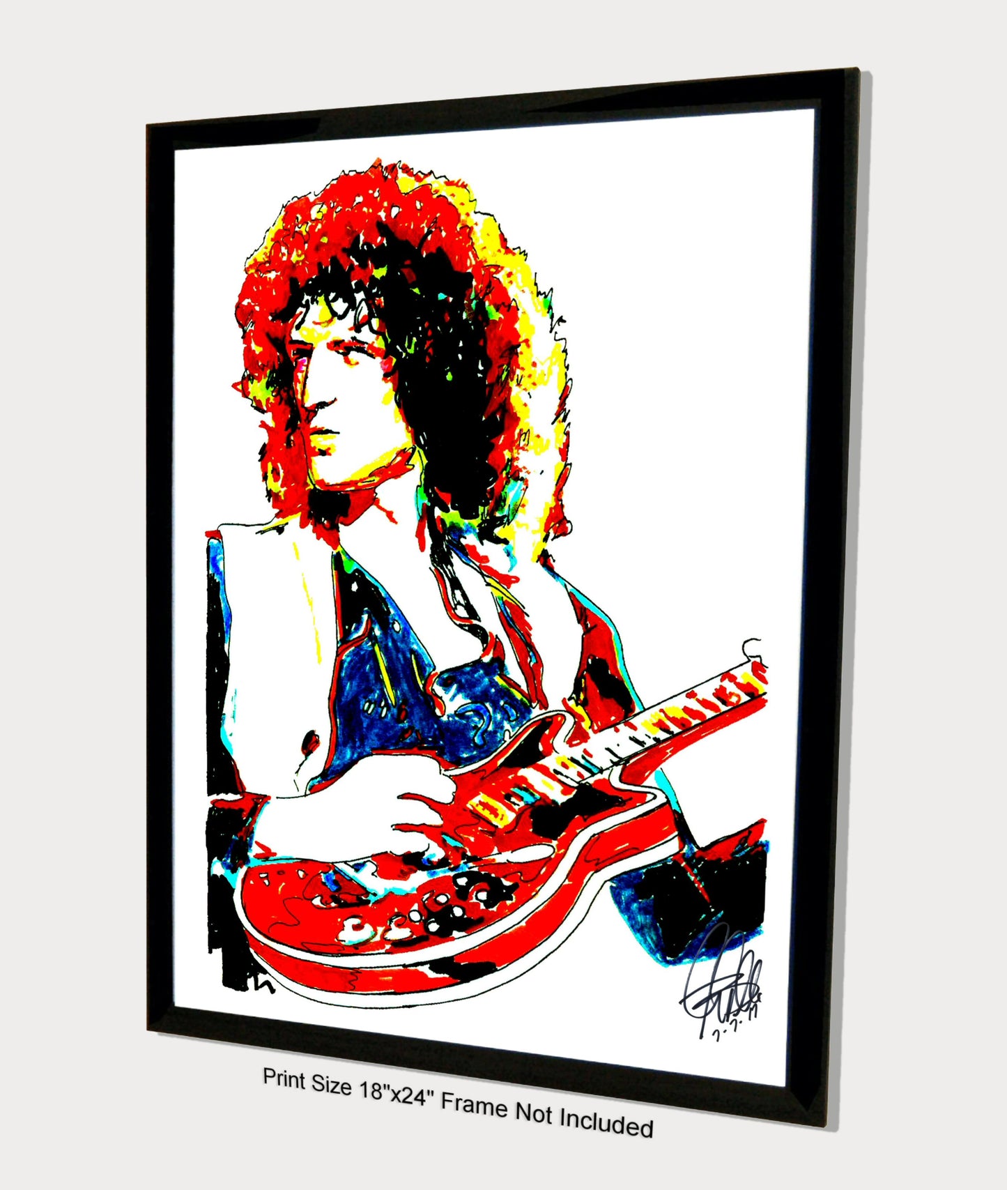 Brian May Queen Guitar Hard Rock Music Poster Print Wall Art 18x24