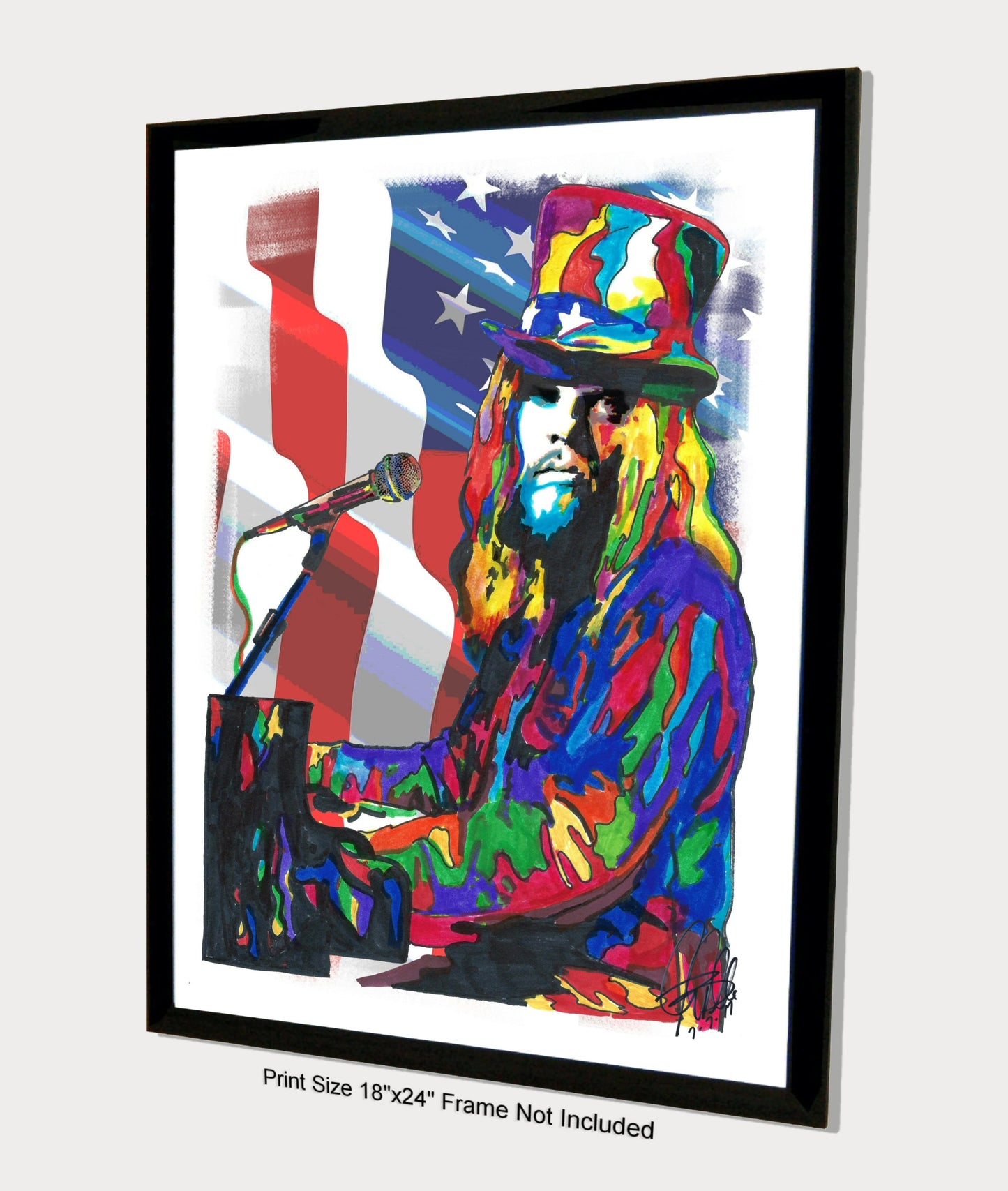 Leon Russell Blues Rock Guitar Piano Singer Music Poster Print Wall Art 18x24