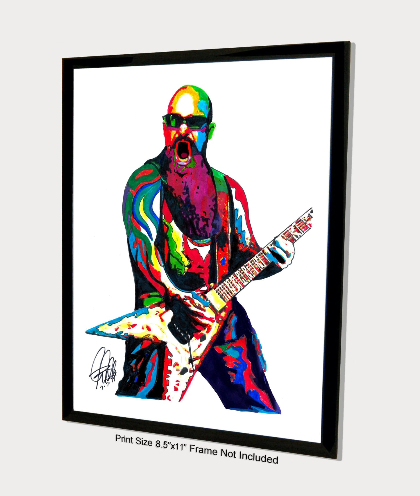 Kerry King Slayer Guitar Thrash Heavy Metal Music Poster Print Wall Art 8.5x11